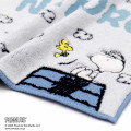 Japan Peanuts Mini Towel Handkerchief - Snoopy : Loves Nature Cloud Blue - 2