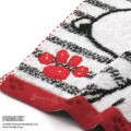 Japan Peanuts Mini Towel Handkerchief - Snoopy : Striped Grey - 2