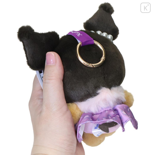 Japan Sanrio Mascot Holder Bag Charm - Kuromi : Tan Sunburned Leopard - 2