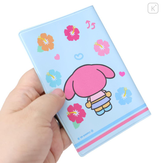 Japan Sanrio Passport Cover Card Holder - My Melody : Tan Sunburned Summer - 2