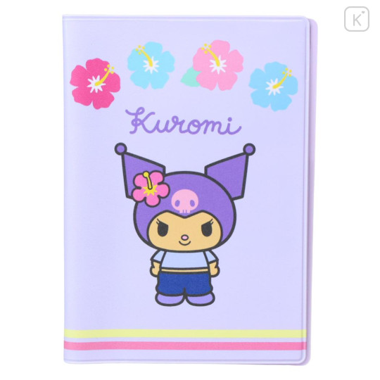 Japan Sanrio Passport Cover Card Holder - Kuromi : Tan Sunburned Summer - 1
