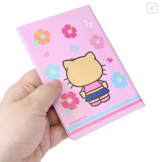 Japan Sanrio Passport Cover Card Holder - Hello Kitty : Tan Sunburned Summer - 2