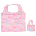 Japan Sanrio Eco Shopping Bag With Pouch - Usahana : Heart Pink - 1