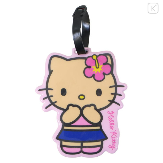 Japan Sanrio Luggage Tag - Hello Kitty : Tan Sunburned Summer - 1