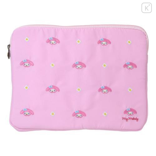 Japan Sanrio 11 inch Tablet Sleeve Bag - My Melody : Embroidery Face Pink - 1