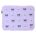 Japan Sanrio 11 inch Tablet Sleeve Bag - Kuromi : Embroidery Face - 1