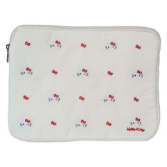 Japan Sanrio 11 inch Tablet Sleeve Bag - Hello Kitty : Embroidery Face