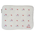 Japan Sanrio 11 inch Tablet Sleeve Bag - Hello Kitty : Embroidery Face - 1