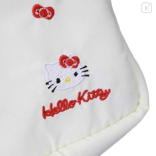 Japan Sanrio 11 inch Tablet Sleeve Bag - Hello Kitty : Embroidery Face - 4