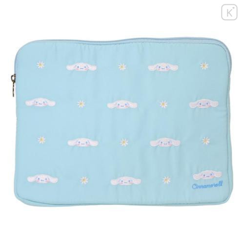 Japan Sanrio 11 inch Tablet Sleeve Bag - Cinnamoroll : Embroidery Face - 1