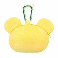 Japan Sanrio Fluffy Plush Mini Pouch with Carabiner - Pompompurin : 30th Anniversary Friend Scone Face - 2
