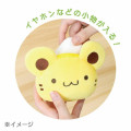 Japan Sanrio Fluffy Plush Mini Pouch with Carabiner - Pompompurin : 30th Anniversary Friend Scone Face - 4