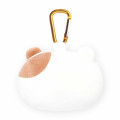 Japan Sanrio Fluffy Plush Mini Pouch with Carabiner - Pompompurin : 30th Anniversary Friend Muffin Face - 2