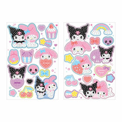 Japan Sanrio DIY Rhinestone Art Sticker Set - Kuromi & My Melody