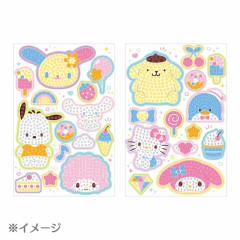 Japan Sanrio DIY Rhinestone Art Sticker Set - Characters Sweets
