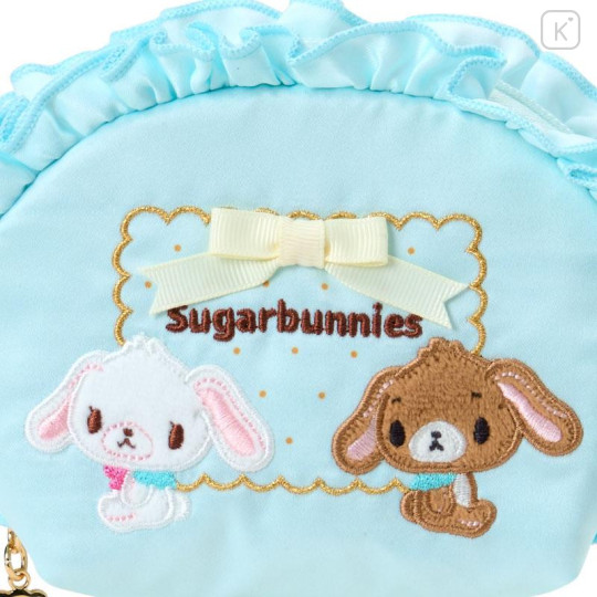 Japan Sanrio Original Frill Cosmetic Pouch - Sugarbunnies : Biscuit - 4