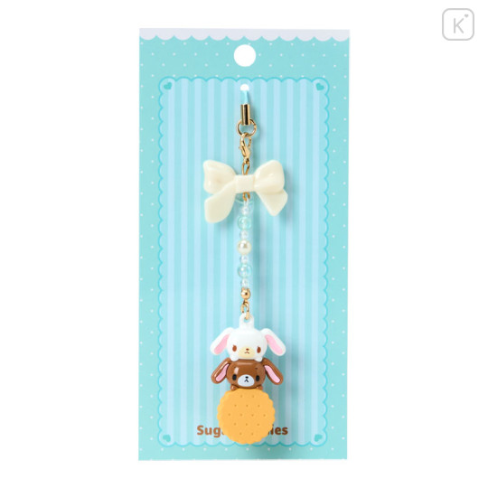Japan Sanrio Original Bead Strap with Mascot - Sugarbunnies : Biscuit - 1
