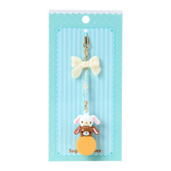Japan Sanrio Original Bead Strap with Mascot - Sugarbunnies : Biscuit