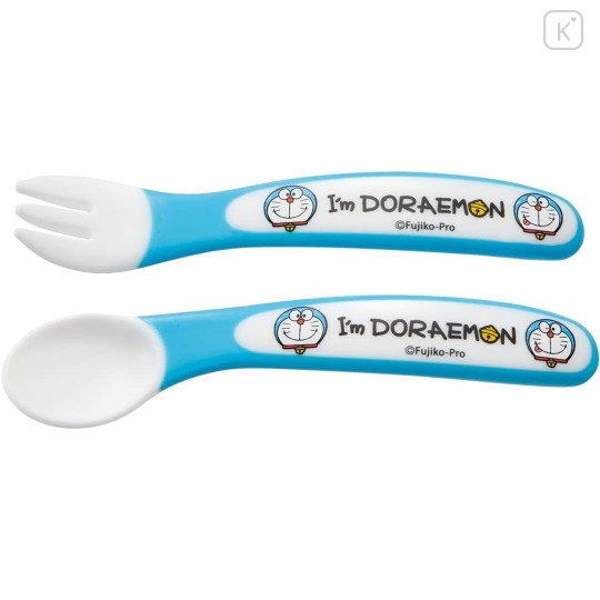 Japan Doraemon Baby Spoon and Fork Set - 2