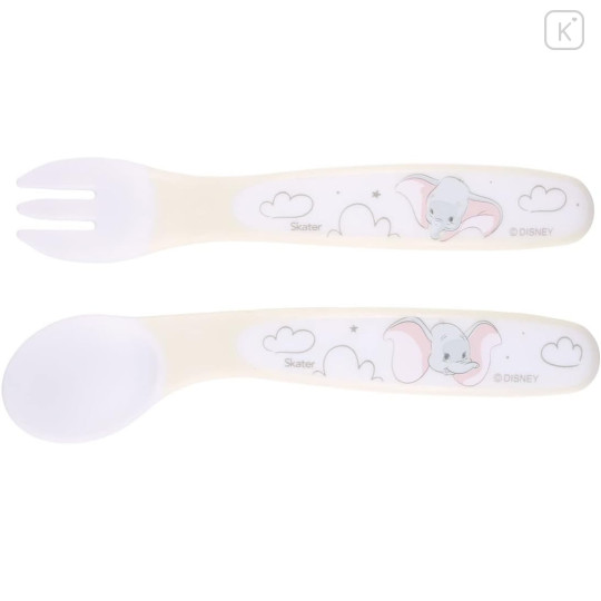 Japan Disney Baby Spoon and Fork Set - Dumbo - 2