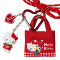 Japan Sanrio Original Miniature Keychain Bag Charm - Hello Kitty : Tote Bag Carabiner Retro Nostalgia - 3