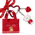 Japan Sanrio Original Miniature Keychain Bag Charm - Hello Kitty : Tote Bag Carabiner Retro Nostalgia - 4