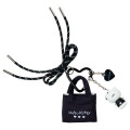 Japan Sanrio Original Miniature Keychain Bag Charm - Hello Kitty : Tote Bag Carabiner Retro Nostalgia Monochrome - 2