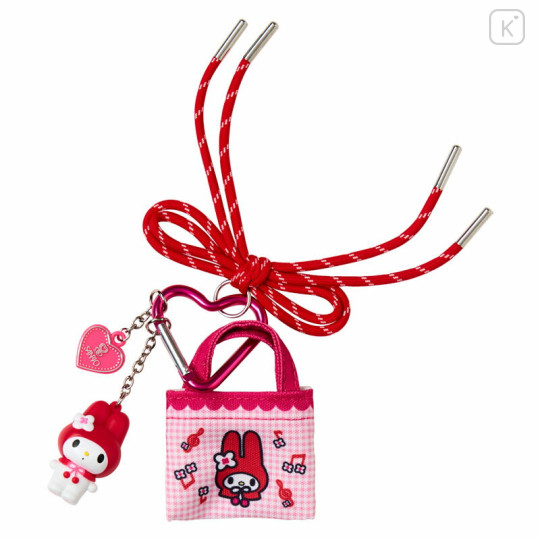 Japan Sanrio Original Miniature Keychain Bag Charm - My Melody : Tote Bag Carabiner Retro Nostalgia - 1