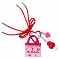 Japan Sanrio Original Miniature Keychain Bag Charm - My Melody : Tote Bag Carabiner Retro Nostalgia - 2