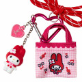 Japan Sanrio Original Miniature Keychain Bag Charm - My Melody : Tote Bag Carabiner Retro Nostalgia - 3