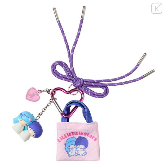 Japan Sanrio Original Miniature Keychain Bag Charm - Little Twin Stars : Tote Bag Carabiner Retro Nostalgia - 1
