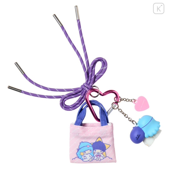 Japan Sanrio Original Miniature Keychain Bag Charm - Little Twin Stars : Tote Bag Carabiner Retro Nostalgia - 2