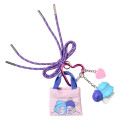 Japan Sanrio Original Miniature Keychain Bag Charm - Little Twin Stars : Tote Bag Carabiner Retro Nostalgia - 2