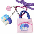 Japan Sanrio Original Miniature Keychain Bag Charm - Little Twin Stars : Tote Bag Carabiner Retro Nostalgia - 3