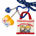 Japan Sanrio Original Miniature Keychain Bag Charm - Patty & Jimmy : Tote Bag Carabiner Retro Nostalgia - 3