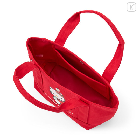 Japan Sanrio Original Mini Tote Bag - Hello Kitty : Retro Nostalgia Red - 3