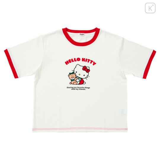 Japan Sanrio Original T-shirt - Hello Kitty : Retro Nostalgia White - 1