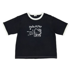 Japan Sanrio Original T-shirt - Hello Kitty : Retro Nostalgia Monochrome