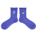 Japan Sanrio Original Crew Socks - Little Twin Stars : Embroidery Retro Nostalgia - 1