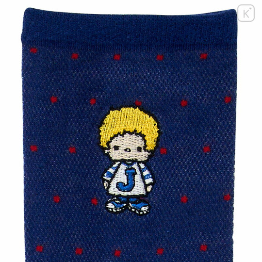 Japan Sanrio Original Crew Socks - Patty & Jimmy : Embroidery Retro Nostalgia - 3