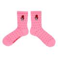 Japan Sanrio Original Crew Socks - My Melody : Embroidery Retro Nostalgia - 1