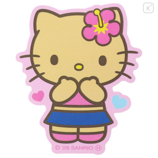 Japan Sanrio Die-cut Sticker - Hello Kitty : Tan Sunburned Summer - 1