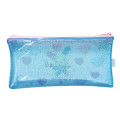 Japan Sanrio Slim Pen Pouch Pencil Case - Usahana : Glitter Blue Heart - 2