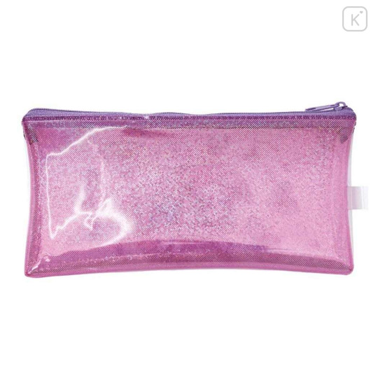 Japan Sanrio Slim Pen Pouch Pencil Case - My Melody : Glitter Friends Pink - 2