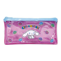 Japan Sanrio Slim Pen Pouch Pencil Case - Cinnamoroll : Glitter Purple
