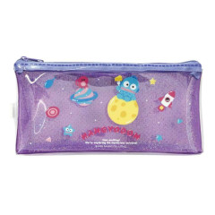 Japan Sanrio Slim Pen Pouch Pencil Case - Hangyodon : Glitter Blue Purple