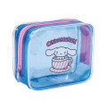 Japan Sanrio Glitter Clear Cosmetic Pouch - Cinnamoroll : Blue - 1