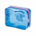 Japan Sanrio Glitter Clear Cosmetic Pouch - Cinnamoroll : Blue - 2