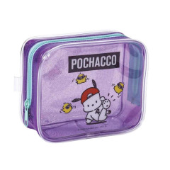 Japan Sanrio Glitter Clear Cosmetic Pouch - Pochacco : Cool Friends