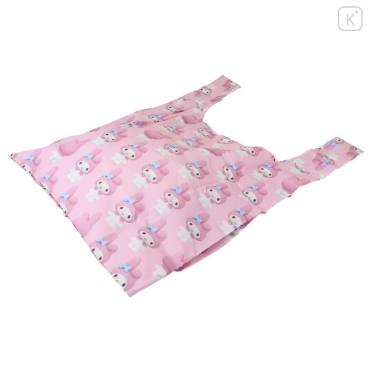 Japan Sanrio Eco Shopping Bag With Pocket - My Melody : 3D Pink All Over Pattern - 2